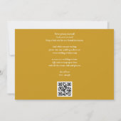 Gouden Liefde Hart Kalender QR Code Bruiloft Save The Date (Achterkant)