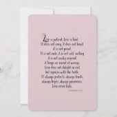 Gouden liefde is geduldig huwelijk kaart (Achterkant)