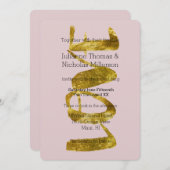 Gouden liefde is geduldig huwelijk kaart (Voorkant / Achterkant)