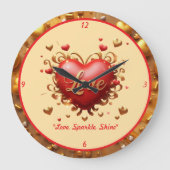 "Gouden liefde omhelzen" Grote Klok (Voorkant)