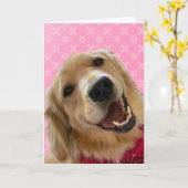 Gouden Liefde Roze Knuffels Kusjes Valentijnsdag K Kaart (Gele Bloem)