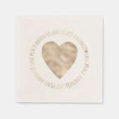 Gouden Liefde Vrede Vriendelijkheid Hart inspirere Servet (Voorkant)