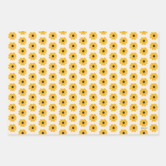 Gouden Liefde Wrapping Papier Set van 3 Inpakpapier Vel (Voorkant 3)