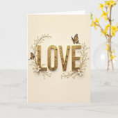 Gouden Liefdes Botanische Kaart (Gele Bloem)