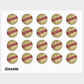 gouden liefdesbruiloft ronde sticker (Vel)
