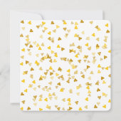 Gouden Liefdesharten Baby Shower staat op het punt Kaart (Achterkant)