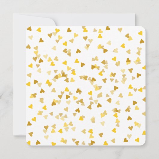 Gouden Liefdesharten Baby Shower staat op het punt Kaart (Achterkant)