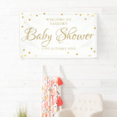 Gouden Liefdesharten Baby Shower Strooiwelkom Spandoek (Insitu)