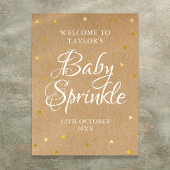 Gouden Liefdesharten Baby Strooien Boho Welkomstbo Poster