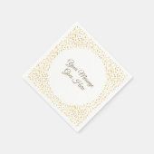 Gouden Liefdesharten Confetti Elegant Modern Schri Servet (Hoek)
