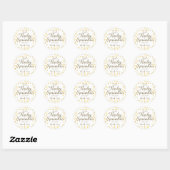 Gouden Liefdeshartjes Baby Strooifeest / Bruiloft Ronde Sticker (Vel)