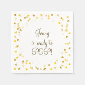 Gouden Liefdeshartjes Klaar om te Barsten Baby Sho Servet (Voorkant)