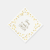 Gouden Liefdeshartjes Klaar om te Barsten Baby Sho Servet (Hoek)