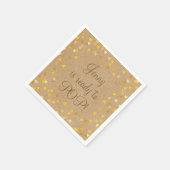 Gouden Liefdeshartjes Ze staat op springen Baby Bo Servet (Hoek)