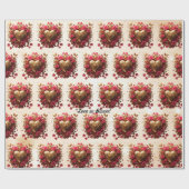 "Gouden liefdesverhaal" Cadeaupapier (Vlak)