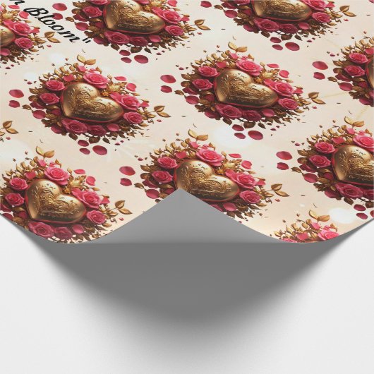 "Gouden liefdesverhaal" Cadeaupapier (Hoek)