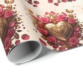 "Gouden liefdesverhaal" Cadeaupapier (Rol Hoek)