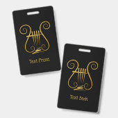 Gouden Lier Badge (Voor- en achterkant)