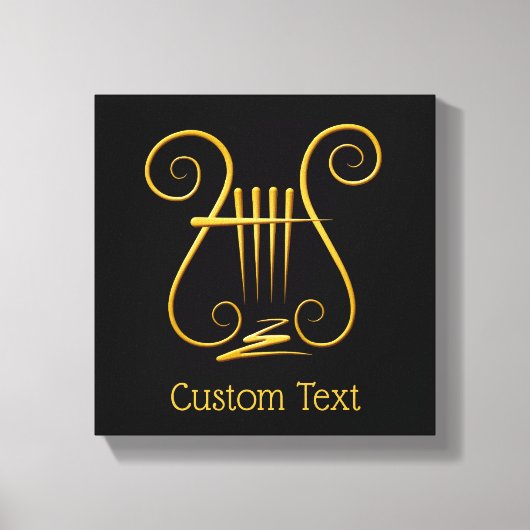 Gouden Lier Canvas Afdruk (Voorkant)