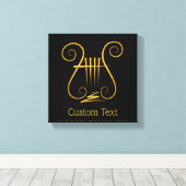 Gouden Lier Canvas Afdruk (Insitu (Houten vloer))
