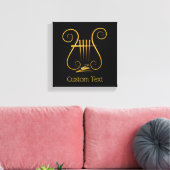 Gouden Lier Canvas Afdruk (Insitu (Woonkamer))