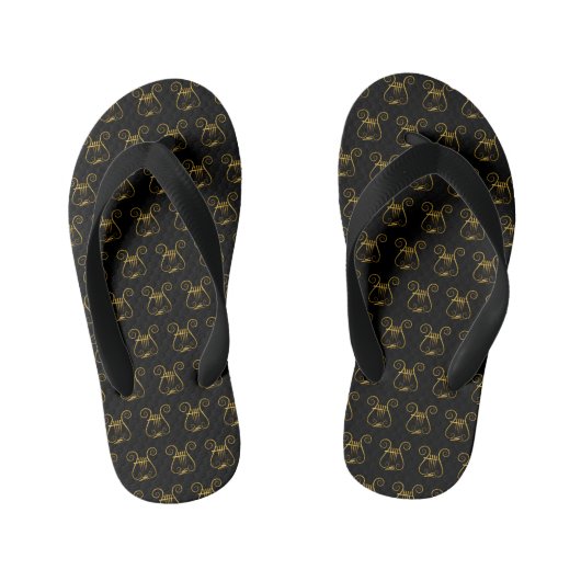 Gouden Lier Kinder Teenslippers (Voetbed)