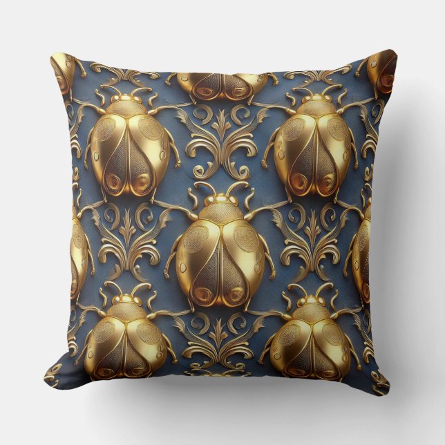 Gouden Lieveheersbeestjes Kussen (Voorkant)