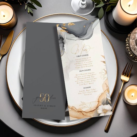 Gouden Lijn Bloem 50e Jubileum Menu ID1169