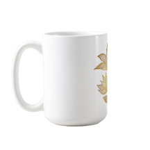 Gouden lijn bloem koffiemok