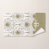 Gouden Lijn Bloemen Patroon Handdoek (Handdoek)