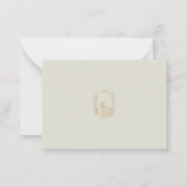 Gouden Lijn Boot Oceaan Bedankkaart Notitiekaartje (Achterkant)