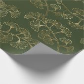 Gouden Lijn Botanisch Patroon Cadeaupapier (Hoek)