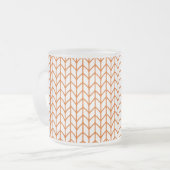 GOUDEN LIJN GEBREIDE Frosted Glass Mok (Voorkant links)