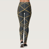 Gouden Lijn Geometrie – Naadloze Elegante Geometri Leggings (Achterkant)