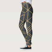 Gouden Lijn Geometrie – Naadloze Elegante Geometri Leggings (Links)
