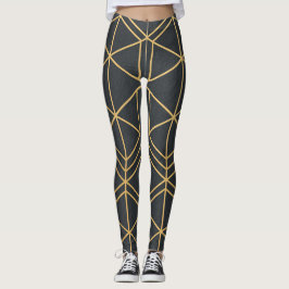 Gouden Lijn Geometrie – Naadloze Elegante Geometri Leggings
