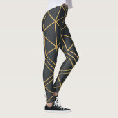 Gouden Lijn Geometrie – Naadloze Elegante Geometri Leggings (Rechts)