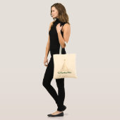 Gouden Lijn Kunst Kerstboom Tote Bag (Voorkant (model))