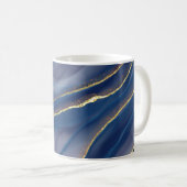 Gouden lijn: Luxe Abstract Inkscape Koffiemok (Voorkant rechts)