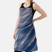 Gouden lijn: Luxe Abstract Inkscape Schort (Insitu)