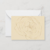 Gouden lijn Roos sympathie dank u kaart Notitiekaartje (Achterkant)