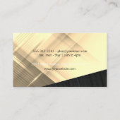 Gouden lijnen Donker Hout Kleurblok Visitekaartje (Achterkant)