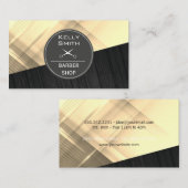 Gouden lijnen Donker Hout Kleurblok Visitekaartje (Voorkant / Achterkant)