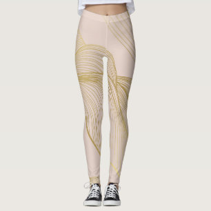 Gouden lijnen: luxepatroon. leggings