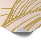 Gouden lijnen: luxepatroon. poster (Hoek)
