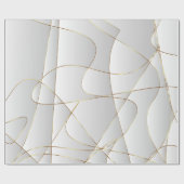 Gouden lijnen op wit cadeaupapier (Vlak)