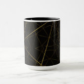 Gouden Lijnen Zwart & Goud Mok (Midden)