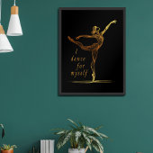 Gouden Lijnkunst Balletdanseres - Ik Dans Voor Mez Poster