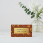 Gouden lijst artistiek paisley visitekaartje (Staand voorkant)