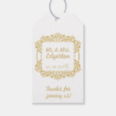  gouden Lijst bruiloft gepersonaliseerd Cadeaulabel (Voorkant)